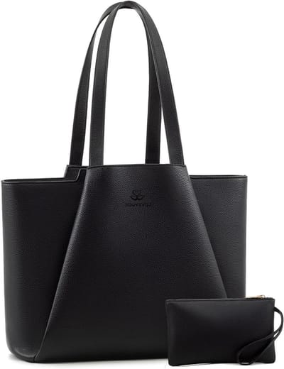 Dames Schoudertas voor 15.6 Inch Laptop - Waterdichte Leren Shopper, Totebag & Aktetas voor Werk, Studie en Dagelijks Gebruik