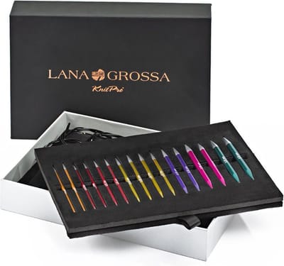 Rondbreinaalden set Lana Grossa Rainbow