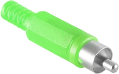 Tulp (m) audio/video connector - plastic / groen