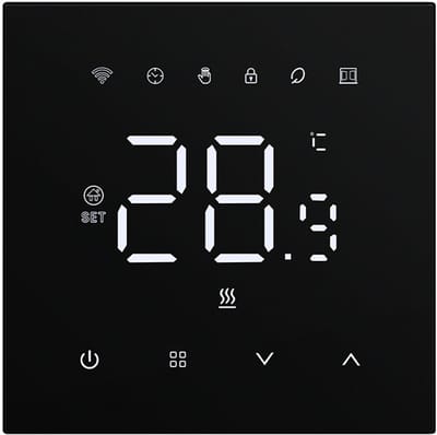 Smart WiFi-thermostaat voor elektrische vloerverwarming, compatibel met Tuya, model WT410-16A