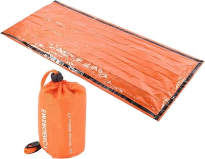Nood Slaapzak - Survival Bivakzak - Buiten Overleven - Waterdicht Thermisch - 140g - Oranje