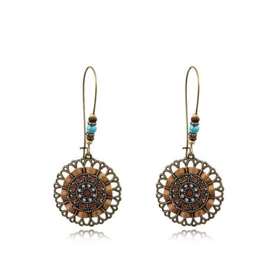 Jomide Oorhangers Hollow Flower - Vintage