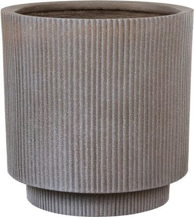DARIA - Bloempot - Taupe - 37 cm - Kleivezels