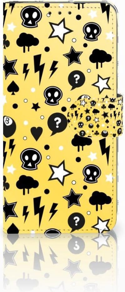 Telefoonhoesje met Naam Motorola Moto G7 Power Punk Geel