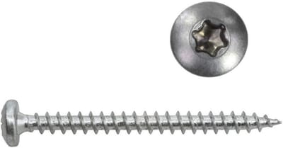 Panhead Schroeven RVS 5x80 mm - 100 Stuks Volledig Draad Houtschroeven Torx