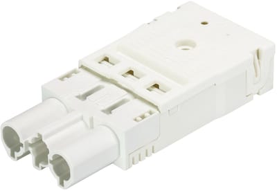 Wieland stekker 3-polig – male. veerklem. wit - per 50 stuks (GST18I3F S2 ZR1 WS)