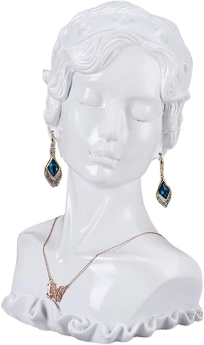 Sieraden Display - Hars Model - Sieraden Organiseren - Stevige Basis - 23 x 15cm - Wit