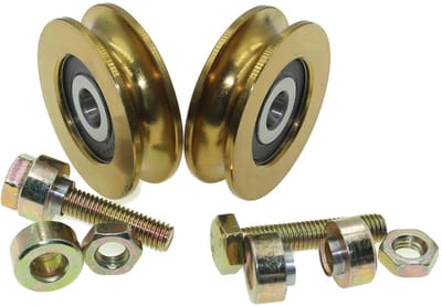 Set van 2 Robuuste Kabelrollen voor Touwen tot 10mm - Verzinkt Staal, Ø50mm, 150kg Draagvermogen