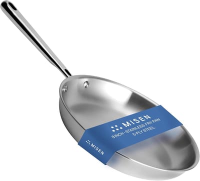 Professionele Roestvrijstalen Koekenpan met 5 Lagen - 8 Inch Kookoppervlak