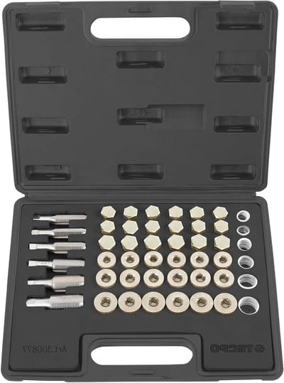 Reparatieset Olieaftap - Oliebag Schroefdraad - Motoronderhoud Uitvoeren - 114 Delig Inclusief Boren - M13-M22 - Zilver