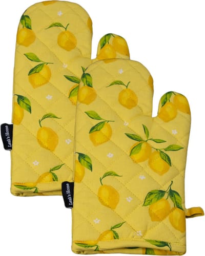 Ovenwanten - 2 Stuks - Comfort Grip - Machine wasbaar - Cadeau voor haar - Citroen - Lemon