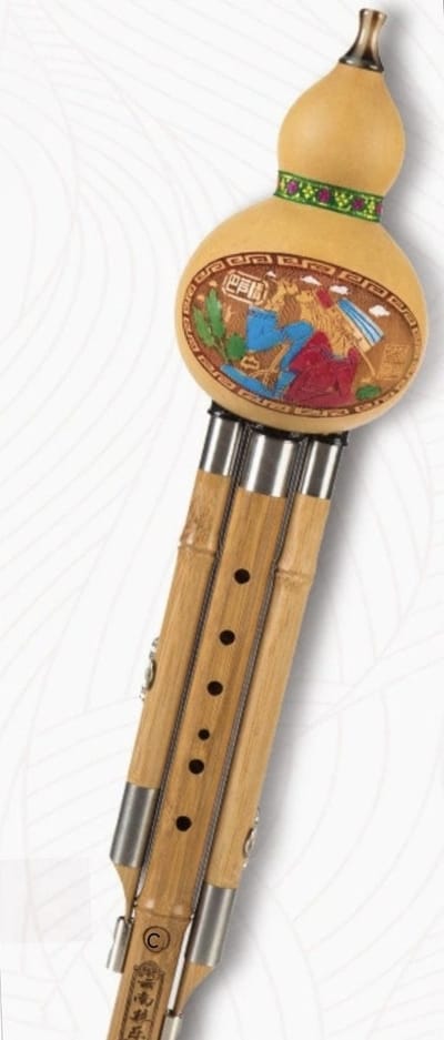 WK Cucurbitfluit 7 toetsen C toon -Hulusi fluit -Professionele studie-natuurhoutmateriaal-met Tas-raditioneel Chinees Blaasinstrument
