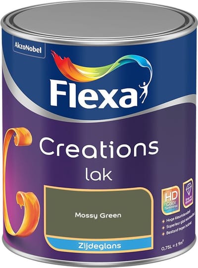 Flexa - Creations Lak Zijdeglans - Mossy Green - Mengverf - 750 Ml