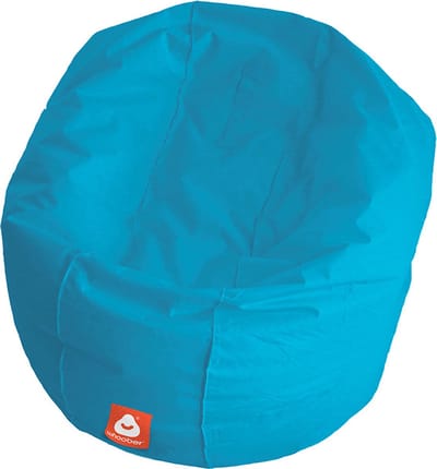 Whoober ronde zitzak Ibiza L outdoor turquoise - Wasbaar - Voor binnen en buiten