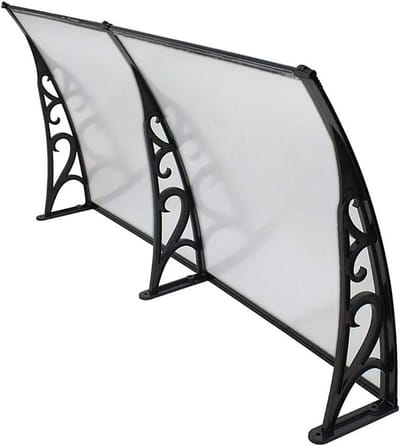 Deurluifel Luifel - Regenopvang - Bescherming Buiten - Polycarbonaat - 60x120cm - Transparant