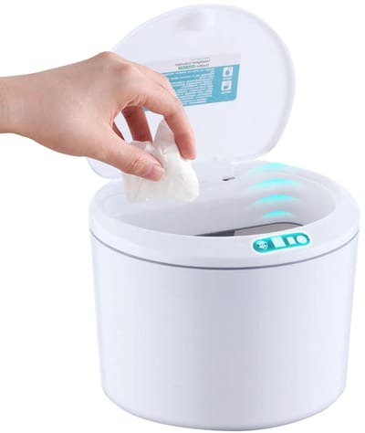 Slimme Prullenbak - Sensor Vuilnisbak - Kleine Ruimtes Opbergen - Contactloos Openen - 3 Liter - Wit