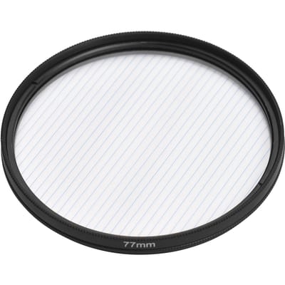 Filtre d'objectif à stries bleues de 77mm, effets spéciaux, filtre en verre optique anamorphique pour appareils photo reflex numériques black