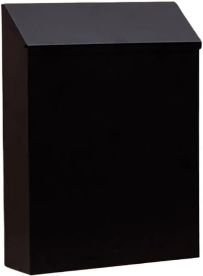 Brievenbus Muurmontage - Buitenpostbak Pakketbox - Post Ontvangen - Met Slot en Krantenvak - 22x6.5x29 cm - Zwart