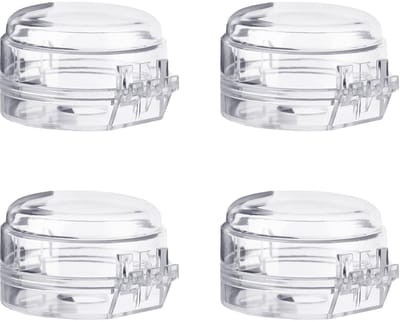 Dailygoods- Gasfornuis Knop Beschermkap 4 Stuks - Transparante Afdekking - Afneembare Knop - Kinderbeveiliging - Oliedichte Bescherming - Polypropeen Materiaal - Knopbescherming