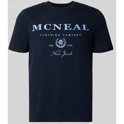 T-shirt met labelprint en ronde hals