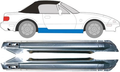 Volledige dorpel voor Mazda MX-5 1989-1998 / Links + Rechts / Set