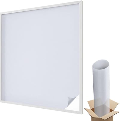 Wallfluent Glas in Lood Raamfolie - Effen kleur Raamfolie Glas in Lood - 100x116 cm - Grijs Zelfklevende Raamfolie Glas in Lood - Melkglas Folie met Glas in Lood Effect - Voor de woonkamer, voor het kantoor, voor de hal - Glas in Lood Folie voor Raam