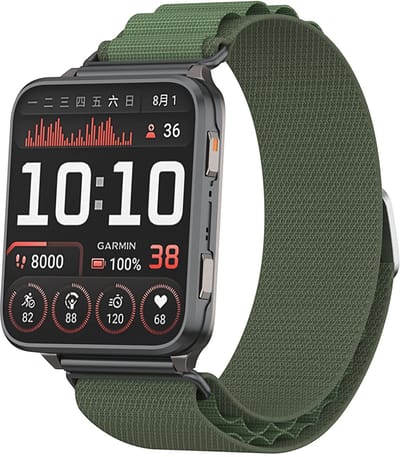 Strap-it Nylon 'Alpine' bandje (24mm) geschikt voor Garmin Fenix 9 (Pro) 51mm / Fenix 8 (Pro) 51mm / Garmin Fenix 7x (Pro - Sapphire Solar) / Fenix 6x (Pro - Sapphire) / Fenix 5x (Plus) / Fenix 3 / Epix Pro (Gen 2 - 51mm) / Enduro 1-2-3 - Groen