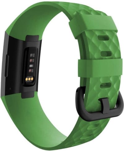 CHPN - Horlogebandje - Bandje geschikt voor Fitbit - Fitbit charge 4 - Sportbandje - Groen - Large - Horlogeband - Excl. fitbit - Armband - Polsband