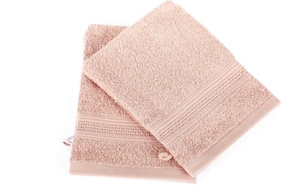Komfortec Set van 2 Washandjes - 16x21 cm - 100% Zachte Katoen - Badstof - Sneldrogend - Bloesemroze