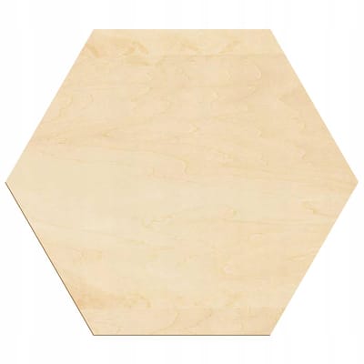 SMX Design Serie - Houten Wandpaneel - Heksagon - 15x13,5 cm - Brzozenhout