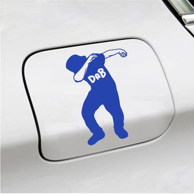 Bumpersticker - Dab - 15 X 10 - Blauw