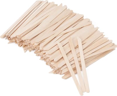 Wax Sticks Houten - Spatels Ontharingswax - Gezichtsbeharing Verwijderen - Dubbele Punt Vormen - 1200 stuks - Houtkleur