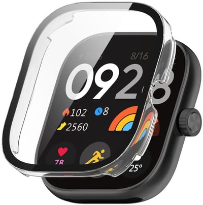 Watch case screenprotector - hoesje - gehard glas - geschikt voor Xiaomi Redmi Watch 4 - transparant