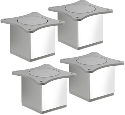 4 St. meubelpoot QUEBEC II 70 mm 65 x 65 mm gepolijst chroom meubelpoten van aluminium van Sotech