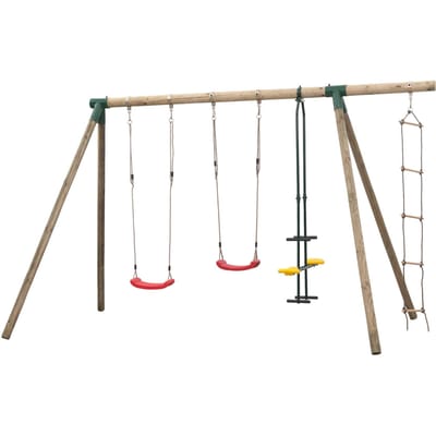 Intergard Houten speeltoestel houten schommel Dani 350x220x220 cm