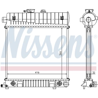Radiator, motorkoeling NISSENS 62708A