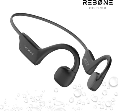 REBØNE® Core Bone Conduction Headphone – Draadloze oordopjes - Sport Oortjes Draadloos – Open Ear Hardloop Oordopjes – Bluetooth – 9 uur speeltijd – IPX5 – Zwart