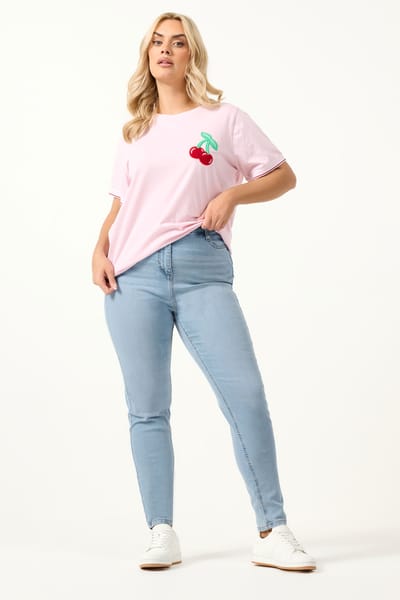 Yours Skinny Ava Jeans Met Stretch In Lichtblauw Size 44