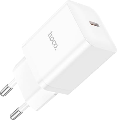 Hoco Oplader Geschikt voor Oppo Reno 10 - Stekker (N27) - USB C Snel Lader 20W - Wit
