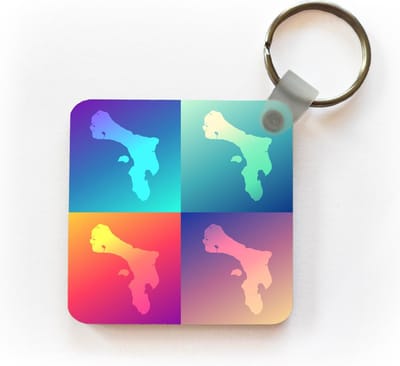 Sleutelhanger - Uitdeelcadeautjes - De gekleurde illustraties van Bonaire - Plastic