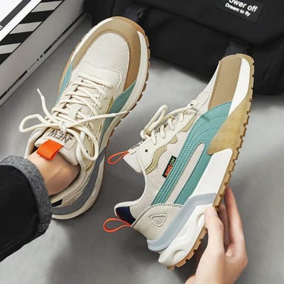 Heren Casual Sportschoen Comfortabel Ademend Mesh Hardloopschoenen Antislip Slijtvast Vulkaniseerschoen Trend Heren Flats Trainer 39 white