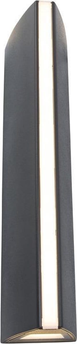 LUTEC Leo - LED wandlamp voor buiten - 3000K - 750 lm - Donkergrijs
