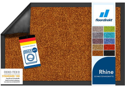 FLOORDIREKT Deurmat - Droogloopmat - Schoonloopmat - Rhine - Sudan Brown - 135 x 200 cm