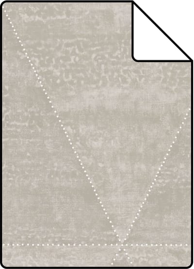 Proefstaal Origin Wallcoverings behang metalen driehoeken warm zilver - 26,5 x 21 cm - 347590-S