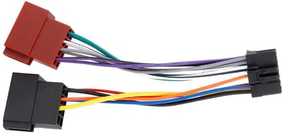 Allecto - Autoradio-kabelboomadapter - 16-pins Poort Naar Mini Iso 8-pins - Professionele prestaties - Geschikt voor auto - Stabiele verbinding - I...