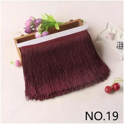 10M 10-30cm Meetee Franje Kwastjes Franjes voor Tassen Decoratieve Afwerkingen Franjes voor Gordijnen Kleding Kant Lint Stof Accessoires 10cm