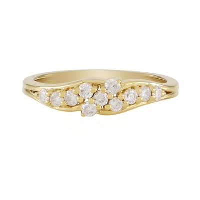 Cavill - Vergulde 925 Sterling Zilveren Ring - 0,297 ct Ronde I3 H Diamanten - Briljantslijpsel - Elegante Damesring - Dagelijks Draagbaar