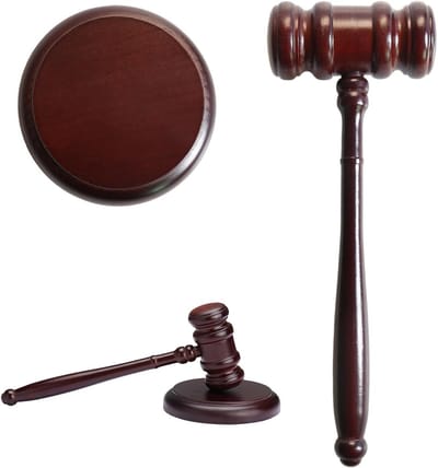 Houten Veilinghamer Set voor Advocaat en Rechter, Korte Hamer voor Veilingen en Vergaderingen, Professioneel Gereedschap