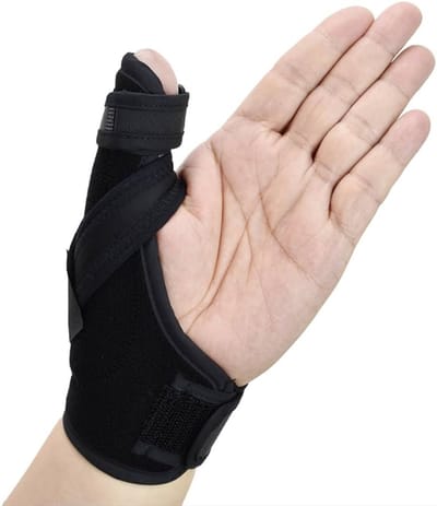 Duimbrace - Polsbrace - Links - Duimspalk - Brace - One size - Compressiebrace - Polssteun - Bandage - Ondersteuning en bescherming - Pijn aan duim - Zwart - Linkerhand - Jonyx