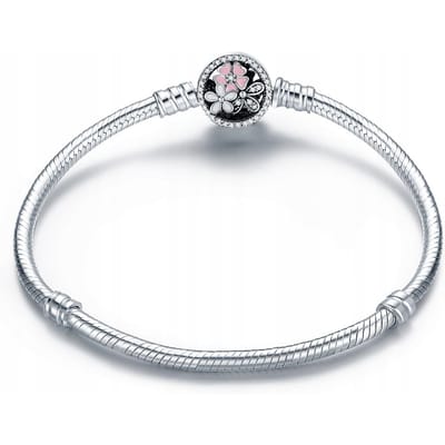 Modulaire Pandora-stijl Armband Bloemen 22 Cm white